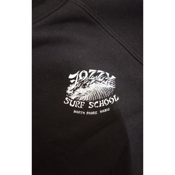 Fozzy Surf School Oahu Crewneck on Bella + Canvas Blank M Black - Picture 3 of 6